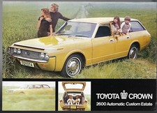 Toyota Crown 2600 Custom Estate 1971-72 UK Market Single Sheet Sales Brochure