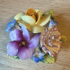 Vintage Artone Bone China Floral Flower Brooch Pin made in England