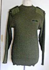 Vintage military uniform heavy jumper green ribbed wool dated 1979 chest 42"