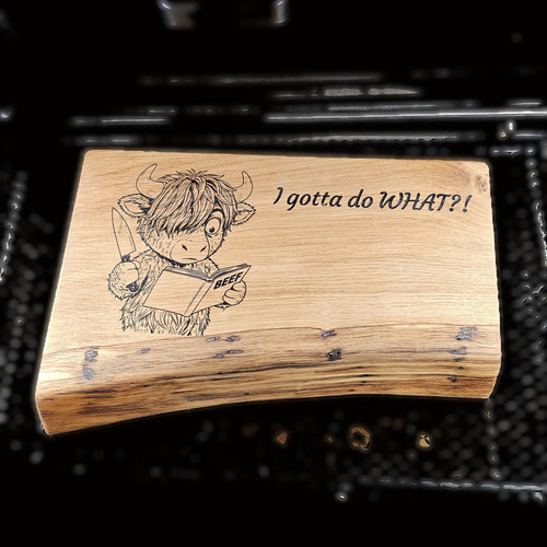 Highland cow engraved solid - highland,