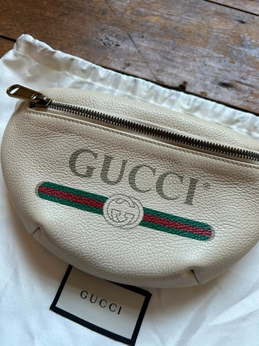 Gucci print leather belt - gucci,