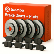 BREMBO Front 2x Brake Discs + Pad Set For Disc Fits Ford Mondeo Jaguar X-Type