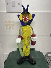 Murano Glass Clown 11.5 Inches *Has Repairs*