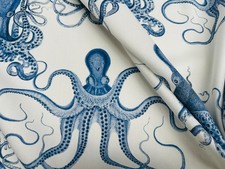 Blue Octopus Fabric Marine