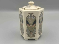 Masons Ironstone Liberty Ianthe - 5" High Hexagonal Lidded Pot.