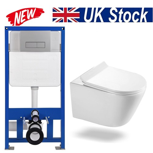 Rimless wall hung toilet - rimless, &