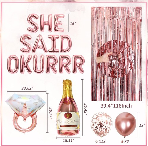 Rose gold engagement party - gold,