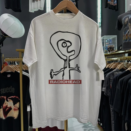 90s radiohead aged shirt - radiohead, t-shirt