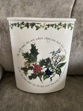 Portmeirion - The Holly and the Ivy - RARE Oblong Vase Excellent Condition 
