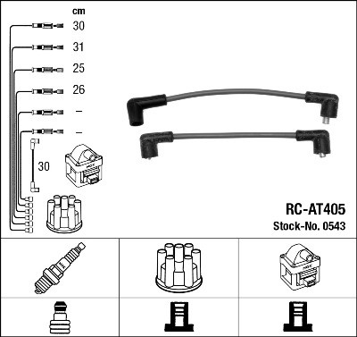 Ngk 0543 ignition cable - ignition,