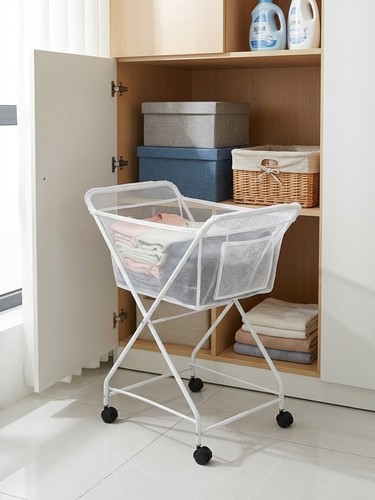Bend laundry trolley white - no,