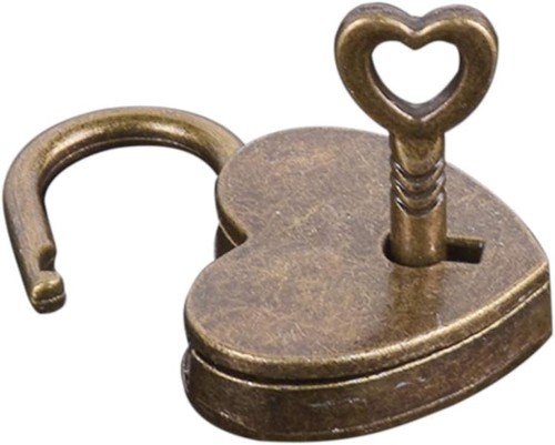 Lock antique brass padlock - antique,