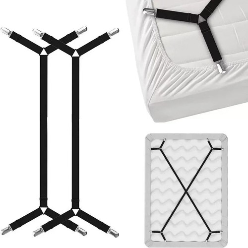 Adjustable bed sheet - bed, straps
