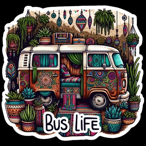 Vintage vans camper - camper, stickers