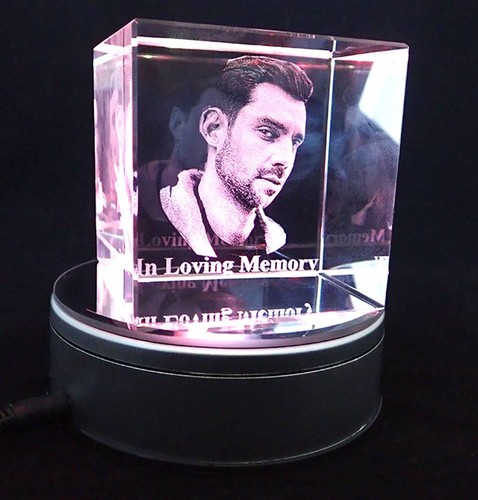 Personalised lasered cube - personalised,