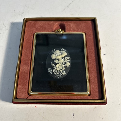 Flowers cameo miniature by - flowers, in