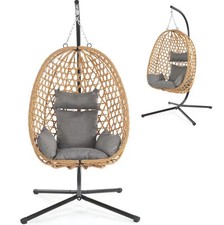 Foldable Rattan Wicker Hanging
