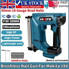 Heavy Duty Brad Nail Gun Cordless Electric Finish Nailers For Makita No Battery
