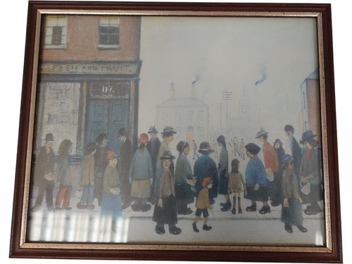 Framed lowry street scene - ls,