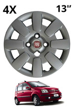 Set 4 Copricerchi Coppe Borchie Ruota 13'' per Fiat Panda 169 dal 2008