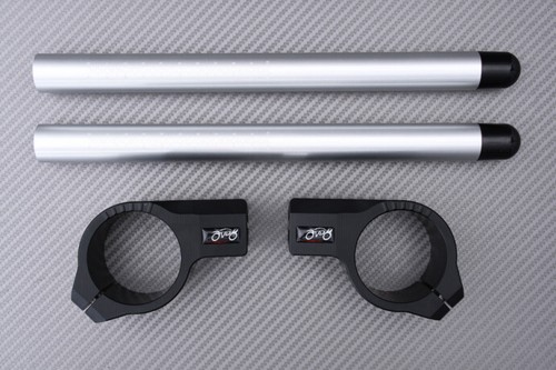 Silver black pair clip - clip, ons
