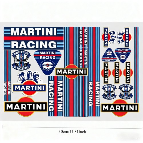 Martini racing sticker sheet - racing,