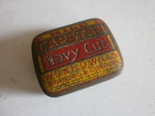 Antique capstan tobacco tin - tobacco,