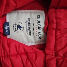 Excellent! Soul Cal &Co Women Camp Hoody Down Jacket size 10 WaterResistant—Red