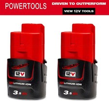 2 Pack For Milwaukee M12B2 M12 12V 3.5Ah Lithium Battery 48-11-2420 48-11-2430