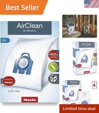 4 Miele AirClean Dust Bags & 2