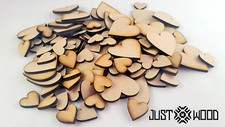 Wooden MDF Hearts Shape 3mm
