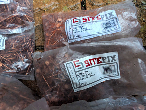 Copper clout nails 11kg - , 5