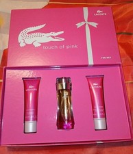 Lacoste Touch Of Pink Eau de Toilette Perfume 30ml Body Lotion Wash 50ml Gift