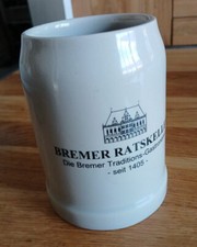 Vintage German Stoneware Bremer Ratskeller Bier Beer Stein Mug 0.5ltr Bavaria