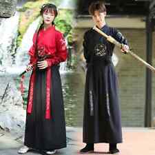 Women Men Chinese Hanfu Set Unisex Ancient Costume Tang Suit Stage Outfit