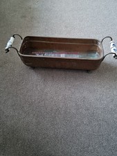 Vintage French Copper Poissonnière Fish Kettle Poacher Trough Tub