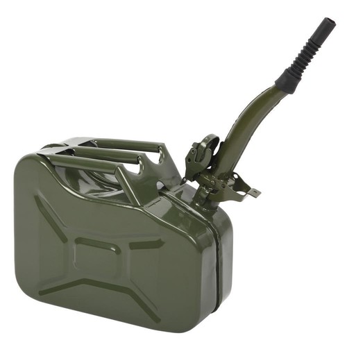 10l litre green metal jerry - green,