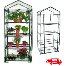 4 Tier Mini Grow House Outdoor Garden With Clear PVC Cover High Plant Greenhouse