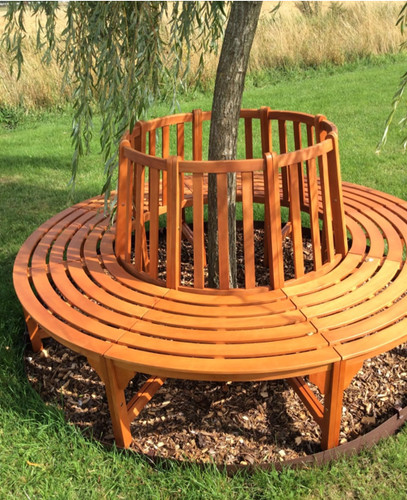 Wooden tree bench circular - bench,