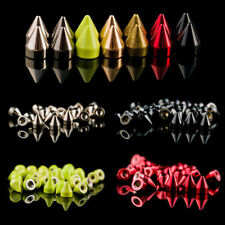 7*9mm Brass Punk Cone Spikes Rivet Studs Screw Back for Clothing Jacket Leather