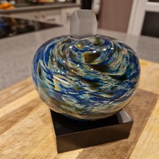 Kosta Boda Earth My Universe Crystal Sculpture, Blue