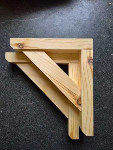 Pair wooden pine - of,
