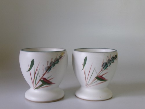 Two denby greenwheat - two, cups