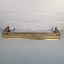 Vintage Brass Fireplace Fender Guard Spindle Gallery Fire Surround Hearth Gate