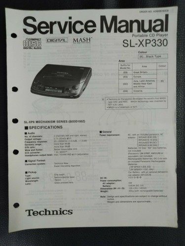 Technics xp330 service - sl-xp330,
