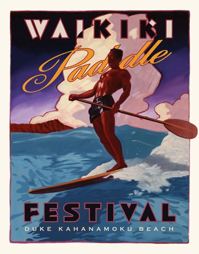 Hawaii sup surfing - hawaii, stand