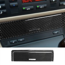 2x Carbon Fiber Central Starage Box Cover Trim For BMW 3 Series E46 1998-05