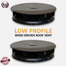 Van Roof Vent Wind Driven x 2 BLACK Plastic Dog Vehicle Car Air Low Profile 4x4