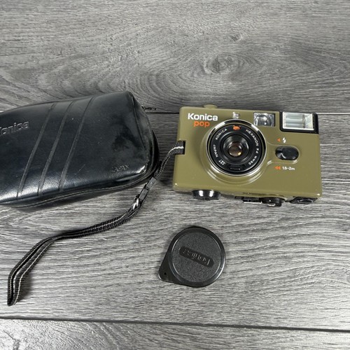 Konica pop 35mm film camera - konica,