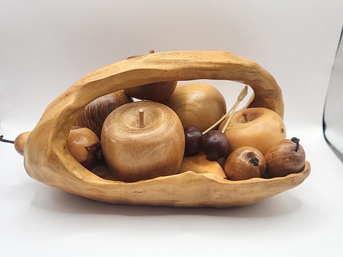 Vintage mixed wood fruit - vintage, set
